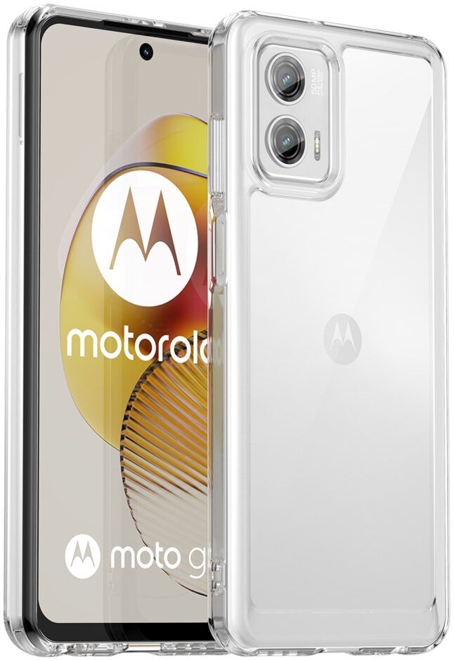 Motorola Moto G73 Hoesje Acryl Back Cover Transparant afbeelding 1