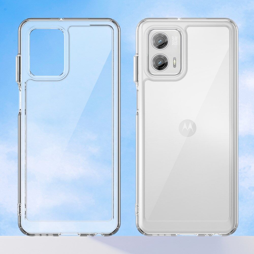 Motorola Moto G73 Hoesje Acryl Back Cover Transparant afbeelding 2