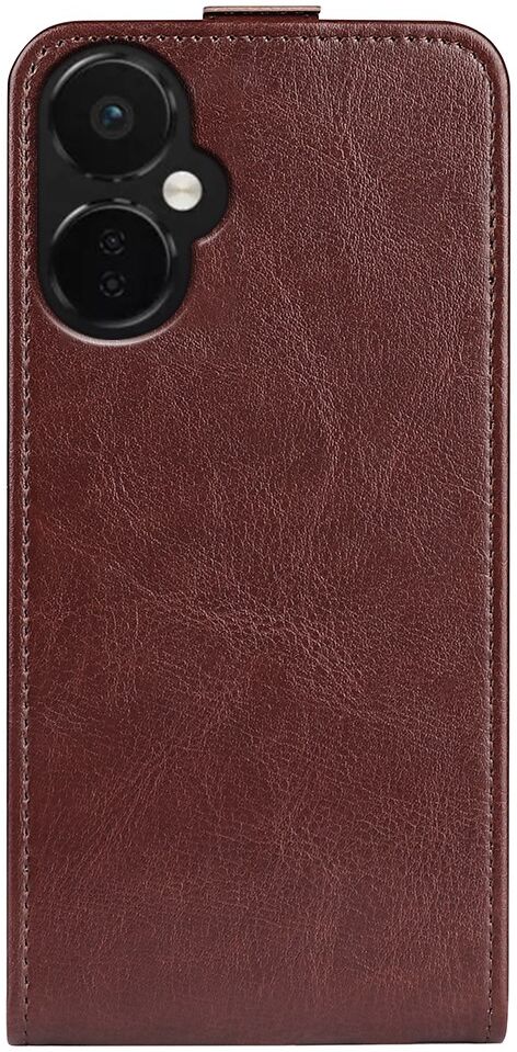 OnePlus Nord CE 3 Lite Hoesje Verticale Flip Wallet Kunstleer Bruin afbeelding 10