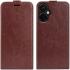OnePlus Nord CE 3 Lite Hoesje Verticale Flip Wallet Kunstleer Bruin afbeelding 3