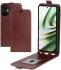 OnePlus Nord CE 3 Lite Hoesje Verticale Flip Wallet Kunstleer Bruin afbeelding 2