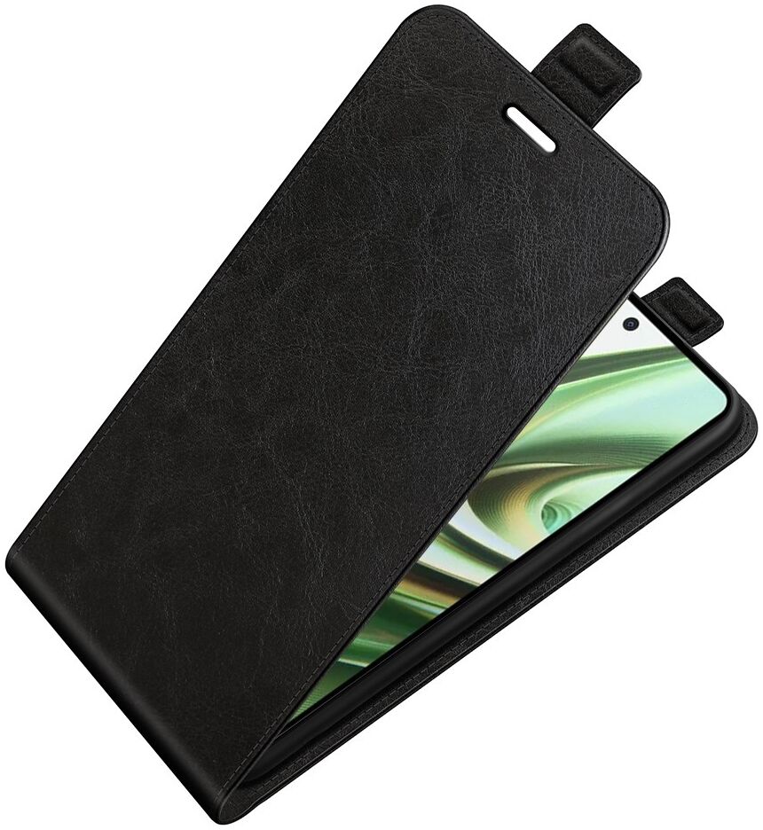 OnePlus Nord CE 3 Lite Hoesje Verticale Flip Wallet Kunstleer Zwart afbeelding 4