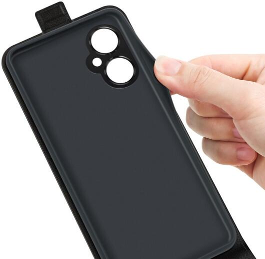 OnePlus Nord CE 3 Lite Hoesje Verticale Flip Wallet Kunstleer Zwart afbeelding 5