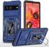 Google Pixel 7a Hoesje met Camera Slider en Kickstand Ring Blauw afbeelding 1