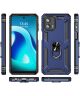 Motorola Moto G 5G (2023) Hoesje met Magnetische Kickstand Ring Blauw