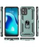 Motorola Moto G 5G (2023) Hoesje met Magnetische Kickstand Ring Groen