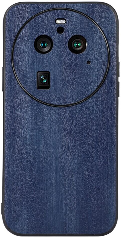 Oppo Find X6 Pro Hoesje met Kunstleer Coating Back Cover Blauw afbeelding 1
