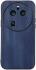 Oppo Find X6 Pro Hoesje met Kunstleer Coating Back Cover Blauw afbeelding 1