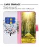 Samsung Galaxy A24 Hoesje Portemonnee Book Case Bloemen Boom Print