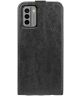 Nokia G22 Hoesje Verticale Flip Wallet Case Kunstleer Zwart