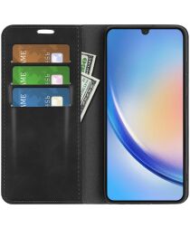 Samsung Galaxy A24 Hoesje Wallet Book Case Kunstleer Zwart afbeelding