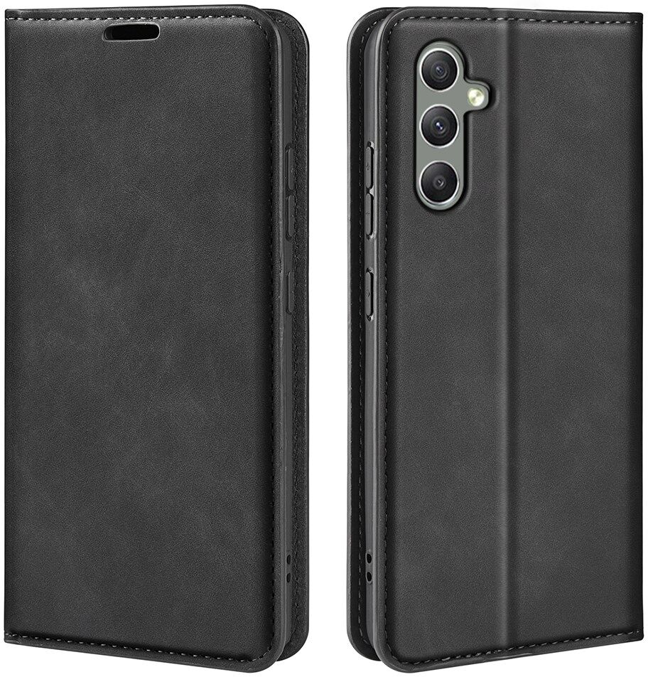 Samsung Galaxy A24 Hoesje Wallet Book Case Kunstleer Zwart afbeelding 2