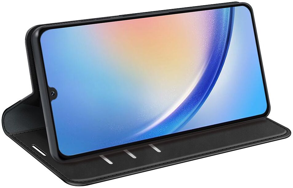 Samsung Galaxy A24 Hoesje Wallet Book Case Kunstleer Zwart afbeelding 3
