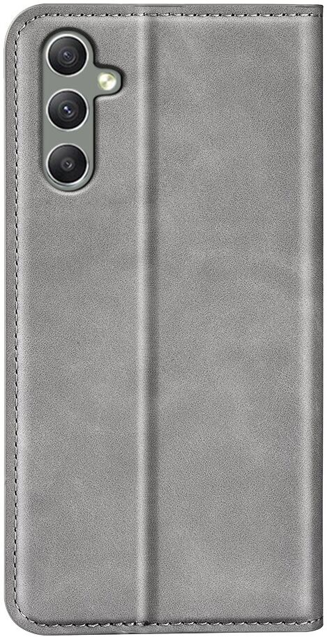 Samsung Galaxy A24 Hoesje Wallet Book Case Kunstleer Grijs afbeelding 6