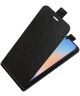 Samsung Galaxy A24 Hoesje Verticale Flip Wallet Case Kunstleer Zwart
