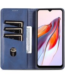 AZNS Xiaomi Redmi 12C Hoesje Portemonnee Book Case Kunstleer Blauw