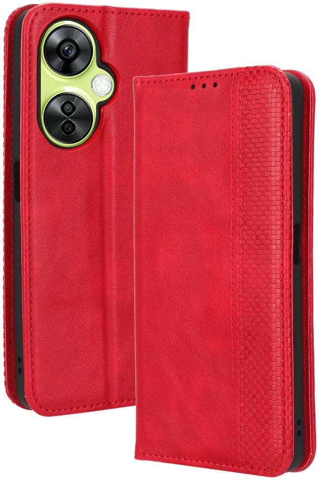 OnePlus Nord CE 3 Lite Vintage Portemonnee Hoesje Rood afbeelding 2