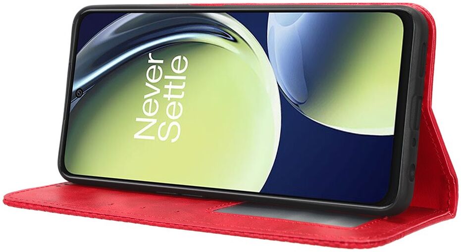 OnePlus Nord CE 3 Lite Vintage Portemonnee Hoesje Rood afbeelding 3