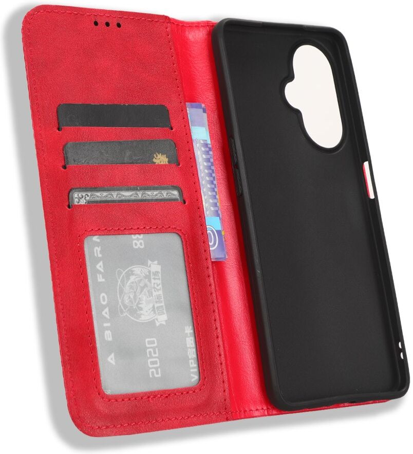 OnePlus Nord CE 3 Lite Vintage Portemonnee Hoesje Rood afbeelding 5