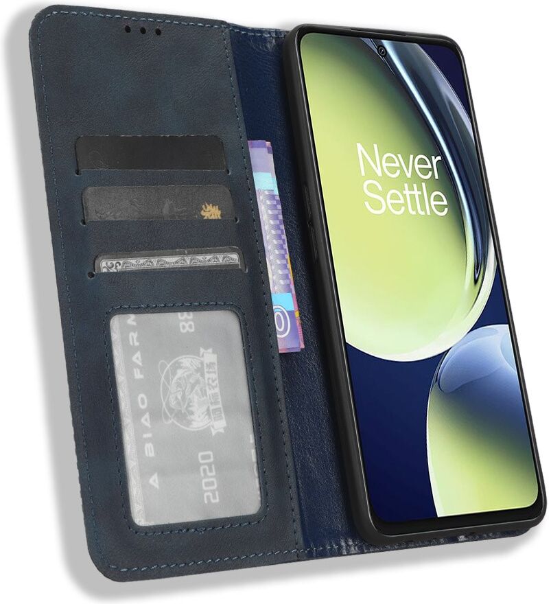 OnePlus Nord CE 3 Lite Vintage Portemonnee Hoesje Blauw afbeelding 1