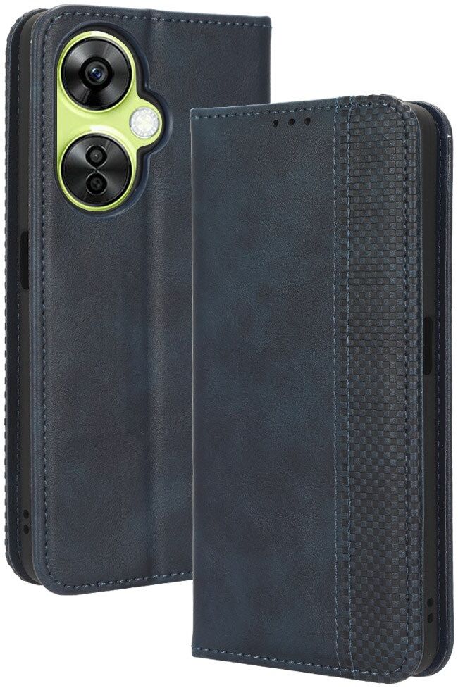 OnePlus Nord CE 3 Lite Vintage Portemonnee Hoesje Blauw afbeelding 2