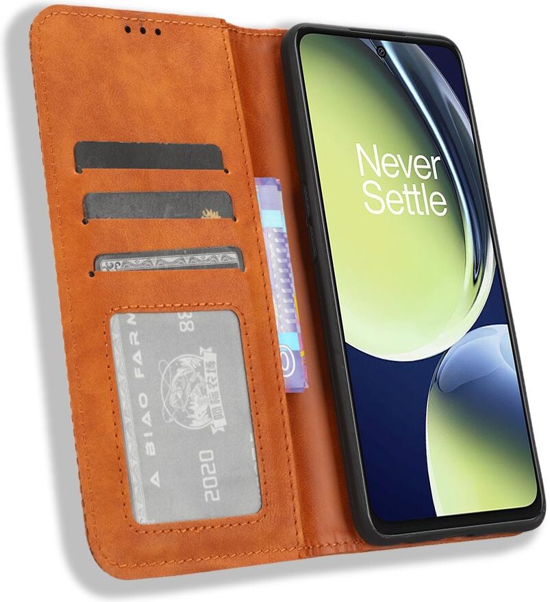 OnePlus Nord CE 3 Lite Vintage Portemonnee Hoesje Bruin afbeelding 1