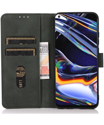 KHAZNEH Xiaomi Poco F5 Hoesje Retro Wallet Book Case Groen Hoesjes