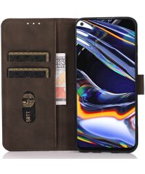KHAZNEH Xiaomi Poco F5 Hoesje Retro Wallet Book Case Bruin