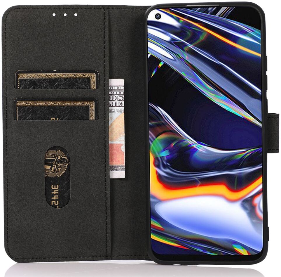 KHAZNEH Motorola Thinkphone Hoesje Retro Wallet Book Case Zwart afbeelding 1