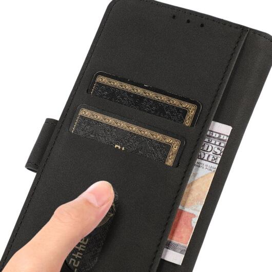 KHAZNEH Motorola Thinkphone Hoesje Retro Wallet Book Case Zwart afbeelding 4