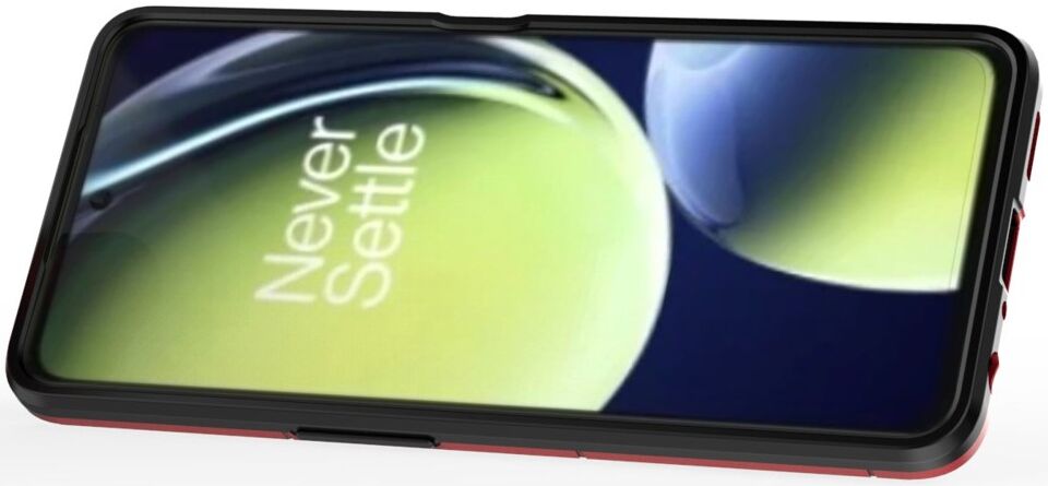 OnePlus Nord CE 3 Lite Hoesje met Magnetische Kickstand Ring Rood afbeelding 3