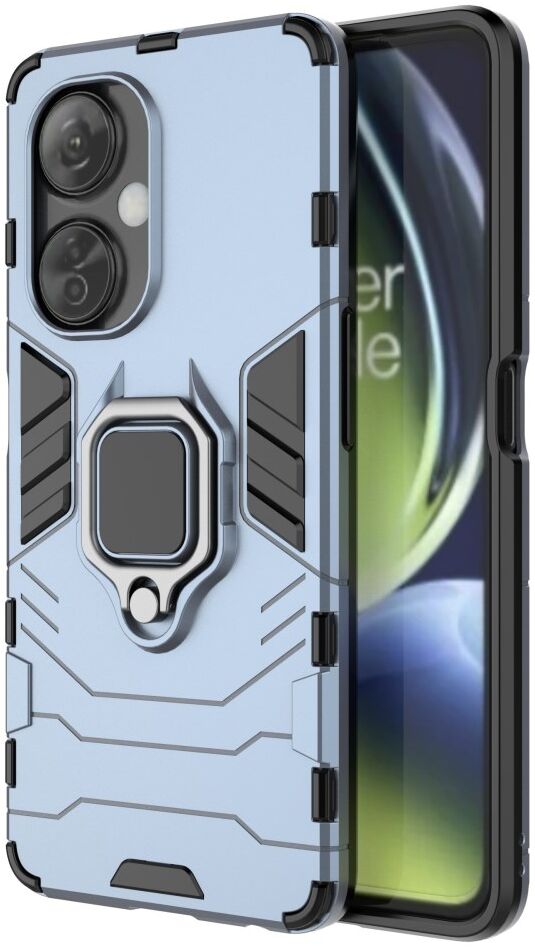 OnePlus Nord CE 3 Lite Hoesje met Magnetische Kickstand Ring Blauw afbeelding 1