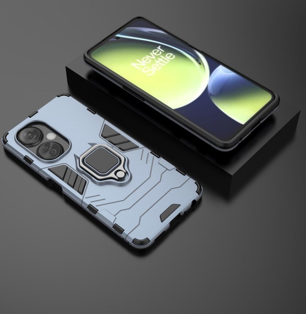 OnePlus Nord CE 3 Lite Hoesje met Magnetische Kickstand Ring Blauw afbeelding 5