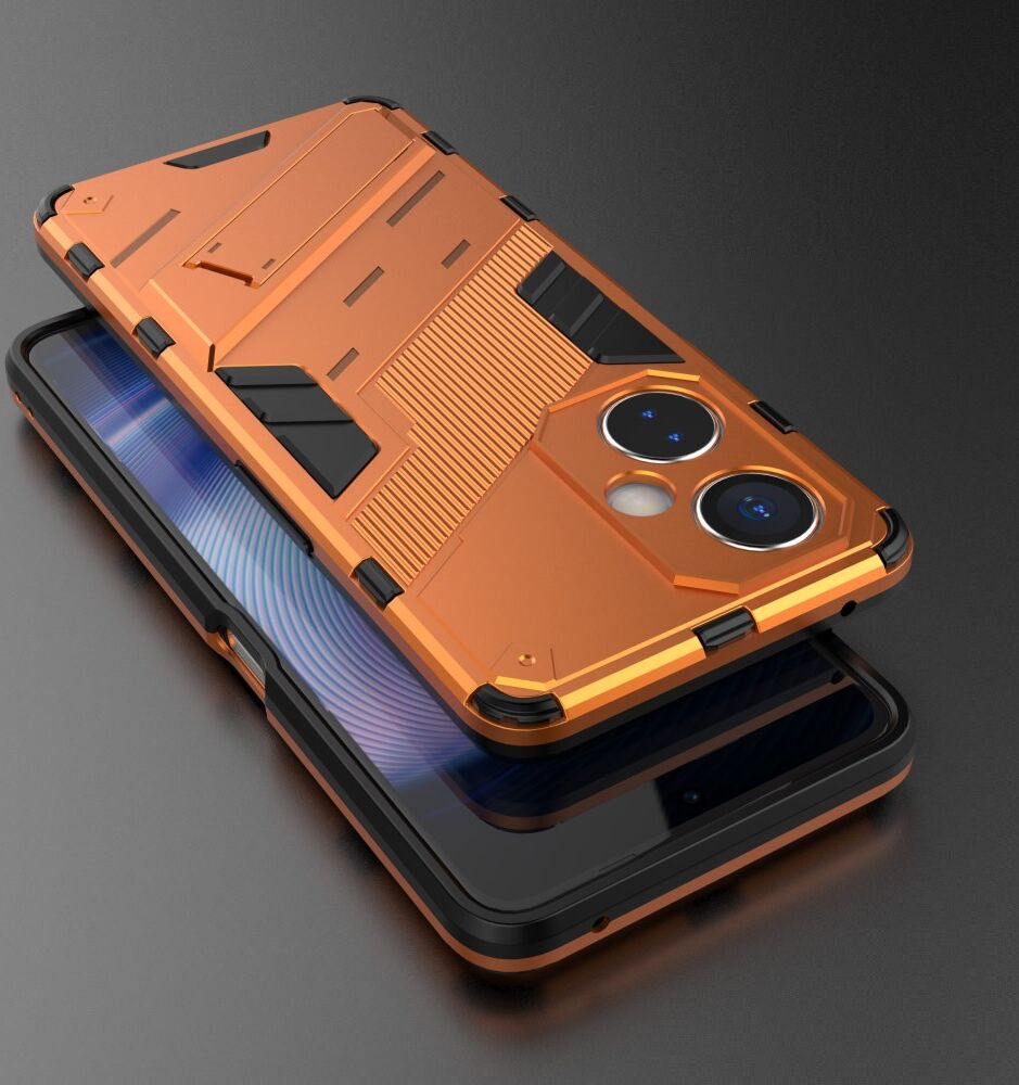 OnePlus Nord CE 3 Lite Hoesje Shockproof Kickstand Back Cover Oranje afbeelding 7