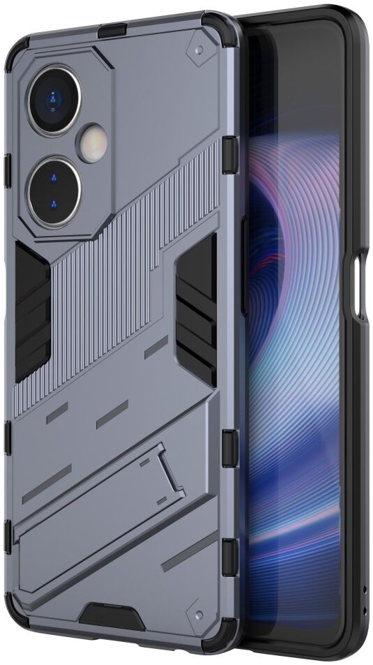 OnePlus Nord CE 3 Lite Hoesje Shockproof Kickstand Back Cover Blauw afbeelding 1