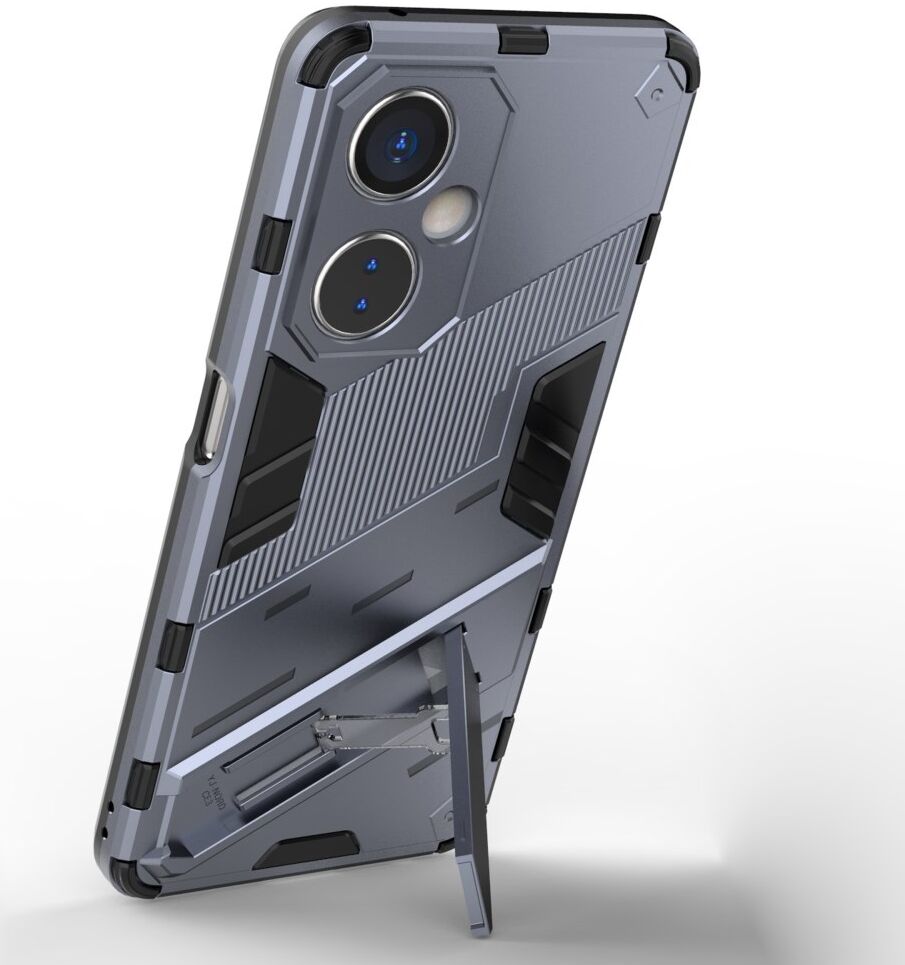 OnePlus Nord CE 3 Lite Hoesje Shockproof Kickstand Back Cover Blauw afbeelding 3