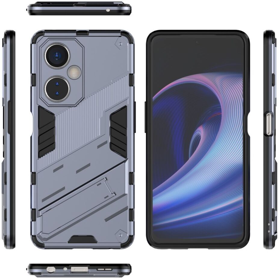 OnePlus Nord CE 3 Lite Hoesje Shockproof Kickstand Back Cover Blauw afbeelding 8