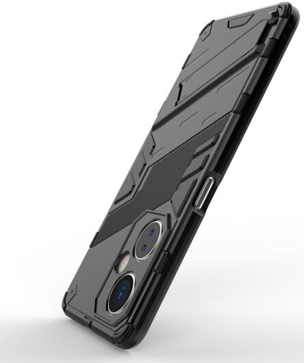 OnePlus Nord CE 3 Lite Hoesje Shockproof Kickstand Back Cover Zwart afbeelding 5