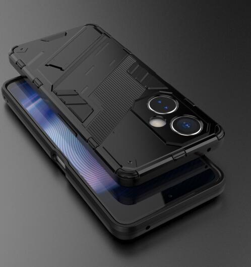 OnePlus Nord CE 3 Lite Hoesje Shockproof Kickstand Back Cover Zwart afbeelding 7