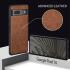 Google Pixel 7a Hoesje met Kunstleer Coating Back Cover Zwart afbeelding 4