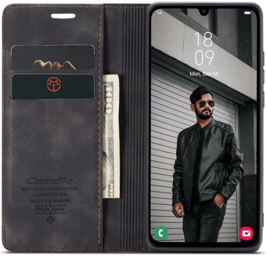 CaseMe 013 Samsung Galaxy A24 Hoesje Book Case met Pasjeshouder Zwart afbeelding 1