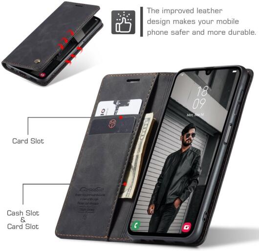 CaseMe 013 Samsung Galaxy A24 Hoesje Book Case met Pasjeshouder Zwart afbeelding 7