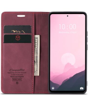 CaseMe 013 Xiaomi Redmi 12C Book Case met Pasjeshouder Rood Hoesjes