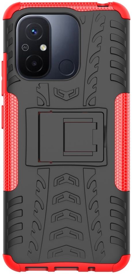 Xiaomi Redmi 12C Hoes Robuust Hybride Back Cover Rood afbeelding 10