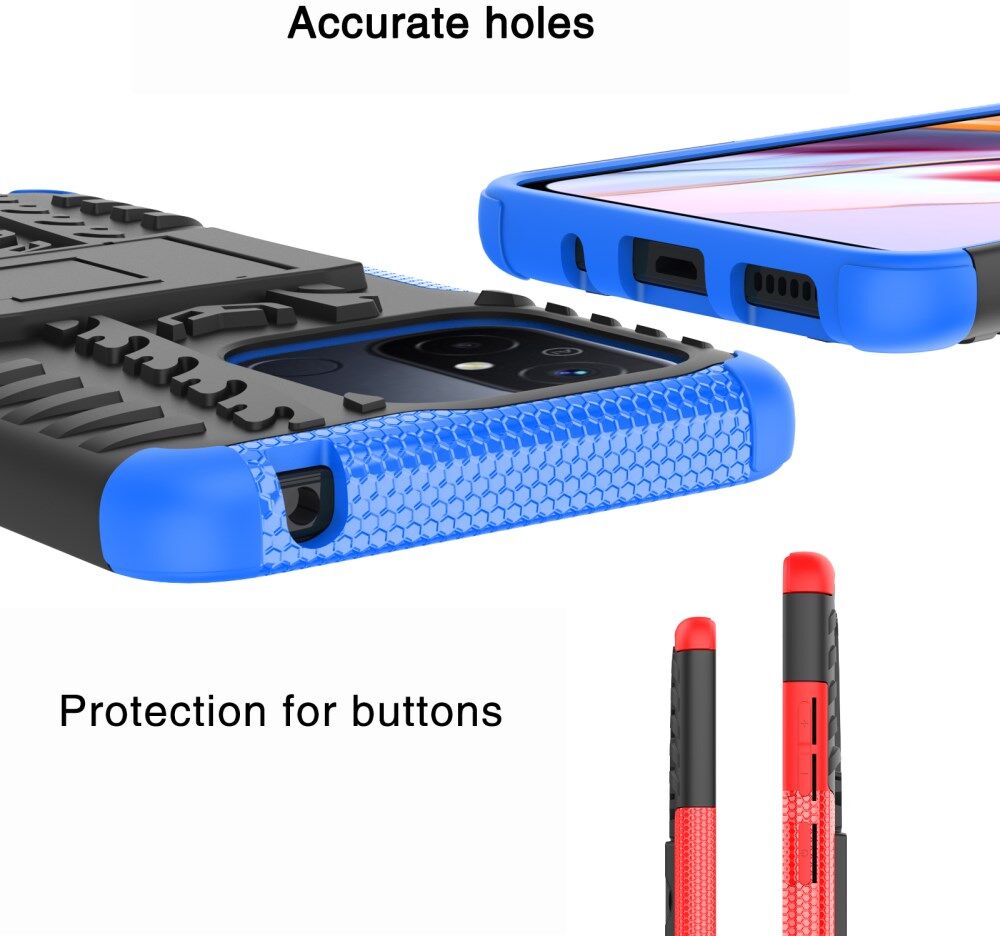 Xiaomi Redmi 12C Hoes Robuust Hybride Back Cover Rood afbeelding 5