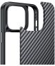 Apple iPhone 14 Pro Hoesje Aramid Fiber MagSafe Back Cover Zwart