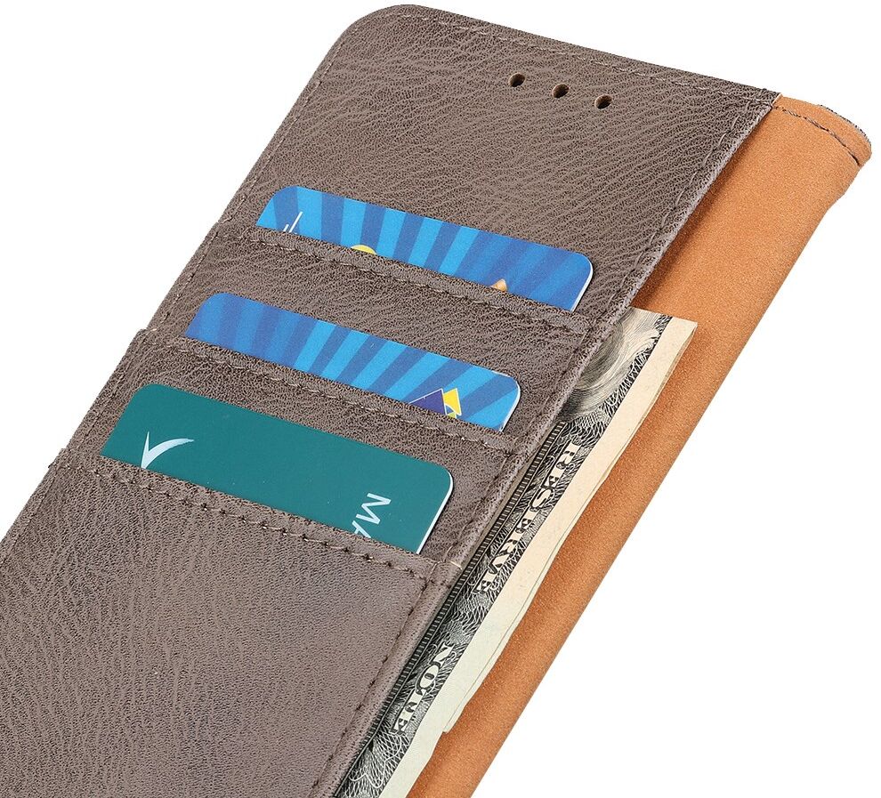 KHAZNEH Google Pixel 8 Hoesje Portemonnee Book Case Lichtbruin afbeelding 5