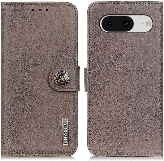 KHAZNEH Google Pixel 8 Hoesje Portemonnee Book Case Lichtbruin afbeelding 2