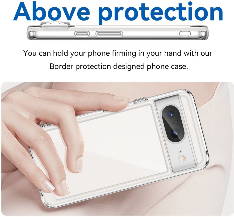 Google Pixel 8 Hoesje Acryl Back Cover Transparant afbeelding 4