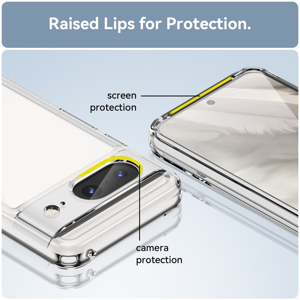Google Pixel 8 Hoesje Acryl Back Cover Transparant afbeelding 6